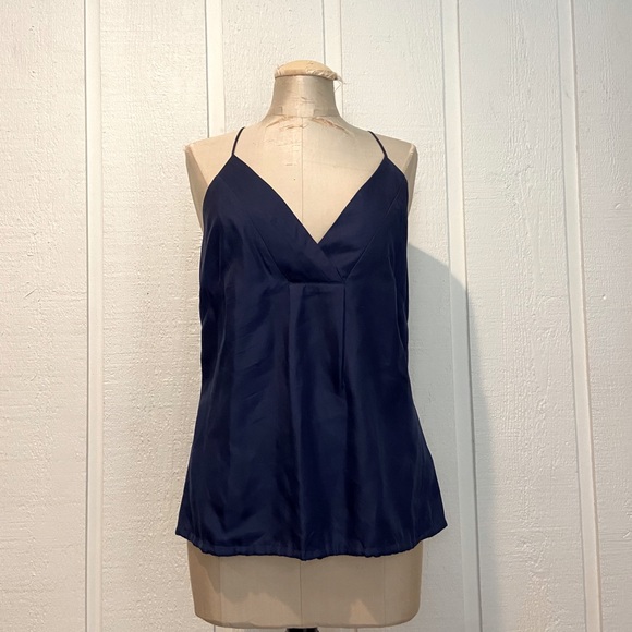 Club Monaco Navy Silk Camisole Tank Top - Picture 1 of 4